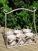Metal Herb Planter - Antique Grey Finish